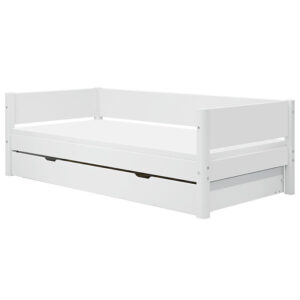 Flexa Enkeltseng m. Udtræksfunktion - 210x101x66,5 cm - Hvid