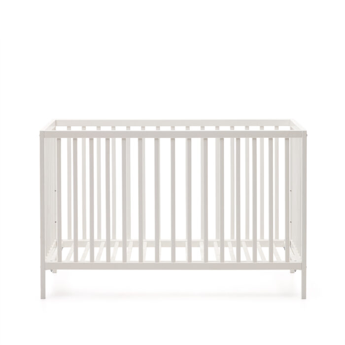 KAVE HOME Shantal tremmeseng til baby, justerbar madrashøjde - hvid asketræ (60x120)