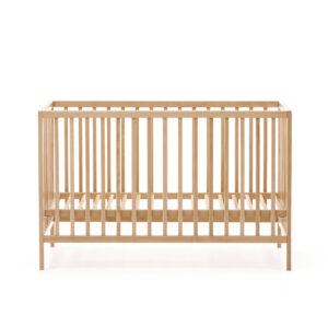 KAVE HOME Shantal tremmeseng til baby, justerbar madrashøjde - natur asketræ (60x120)